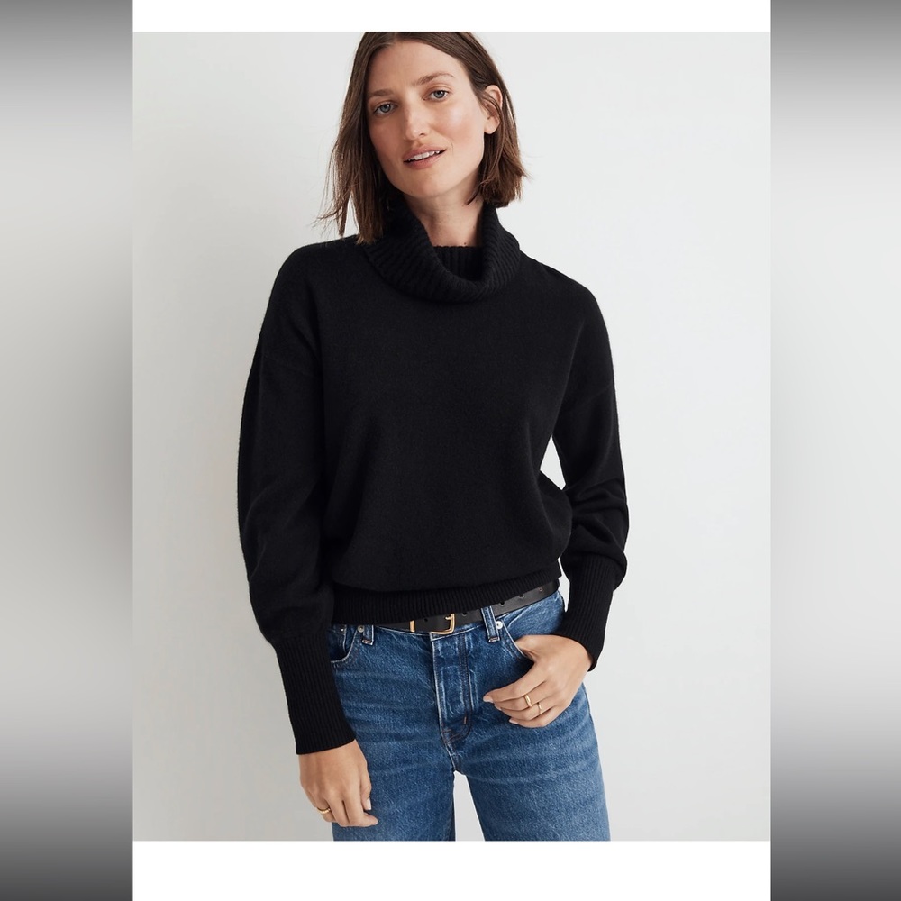 Madewell (Re)sponsible Cashmere Turtleneck Sweater Size M NWT